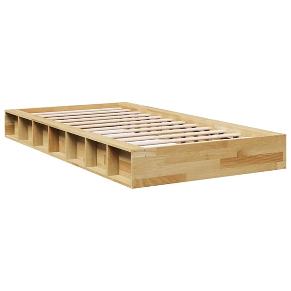 vidaXL Sengeramme uten Madrass 100x200 cm Heltre Eik