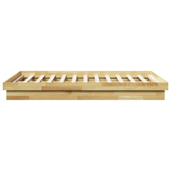 vidaXL Sengeramme uden madras 120x200 cm Massivt træ Eg