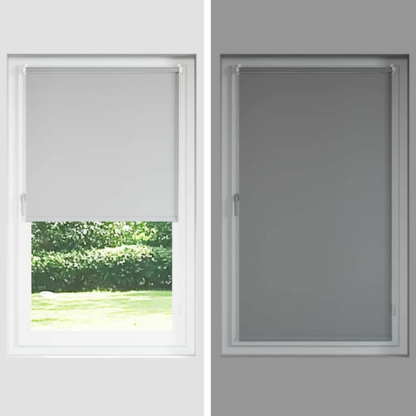 vidaXL Rullaverho Blackout Musta 155x130 cm Kankaan leveys 151,6 cm