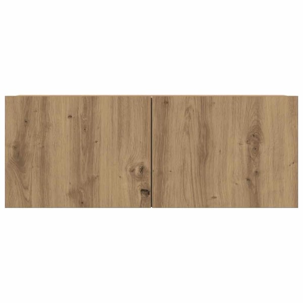 vidaXL væghængte tv-borde 2 stk. 80x30x30 cm egetræsfarve