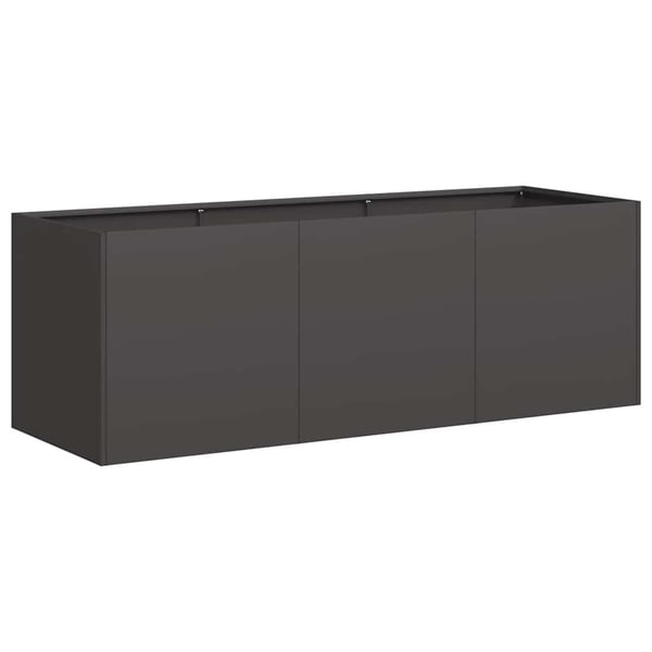vidaXL Blomsterkasse svart 120x40x40 cm kaldvalset stål