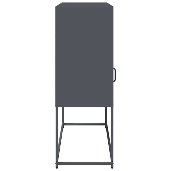 vidaXL Skjenk antrasitt 100,5x39x107 cm kaldvalset stål