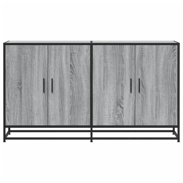 vidaXL Skjenk grå sonoma 134x35x76 cm konstruert tre