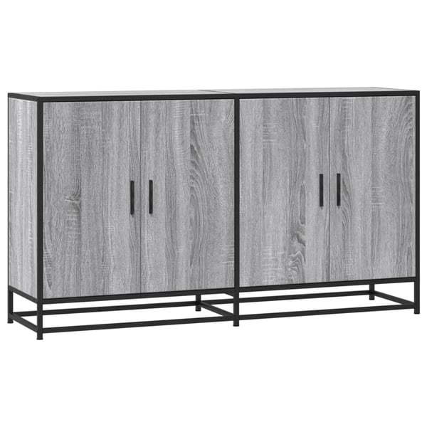 vidaXL Skjenk grå sonoma 134x35x76 cm konstruert tre