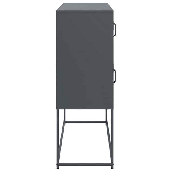 vidaXL Skjenk antrasitt 100,5x39x107 cm kaldvalset stål