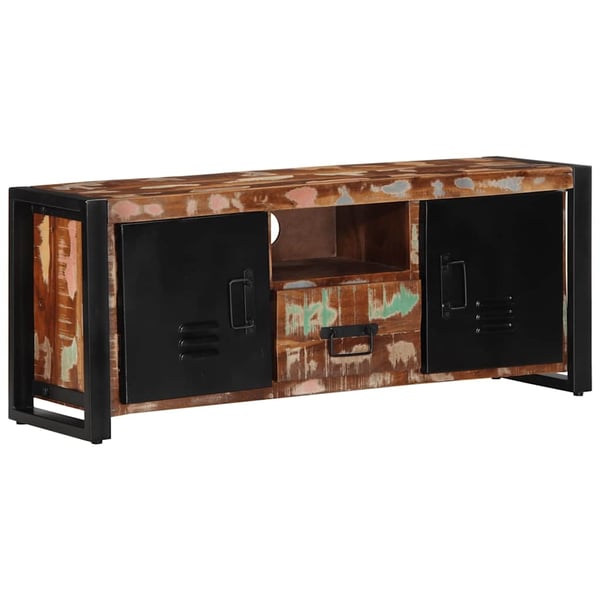vidaXL tv-bord 100x30x40 cm massivt genbrugstræ