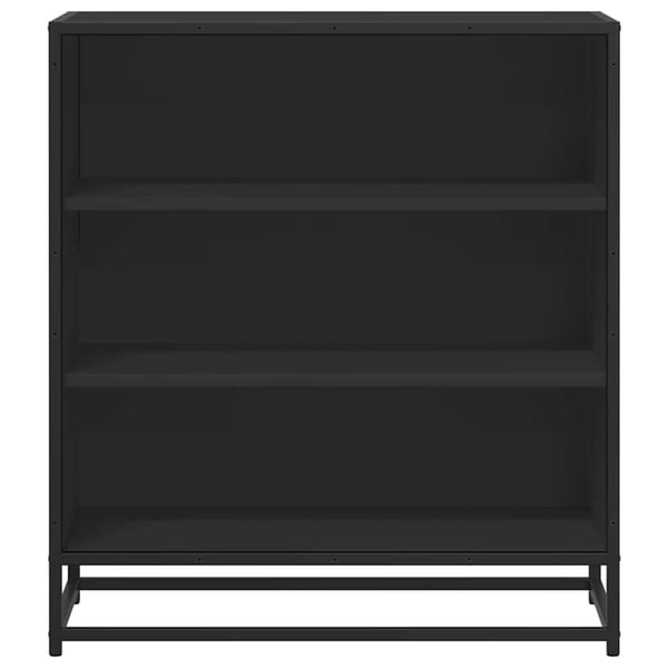 vidaXL skuffeskab 68x35x76 cm konstrueret træ og metal sort