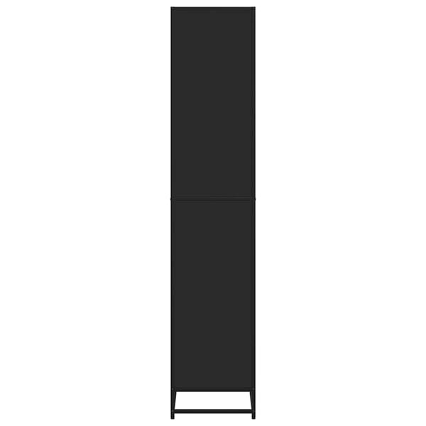 vidaXL Bokhylle svart 80,5x35x170,5 cm konstruert tre