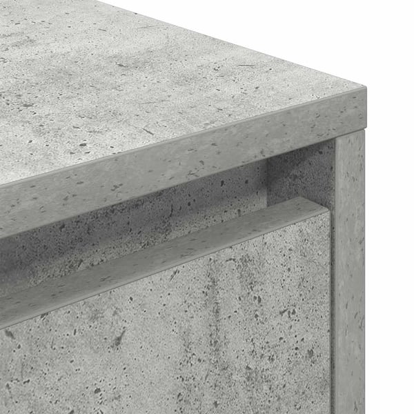 vidaXL Nattbord med LED betonggrå 38x34x50 cm