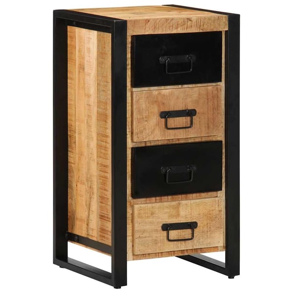 vidaXL Byrå 40x40x75 cm massivt grovt mangoträ