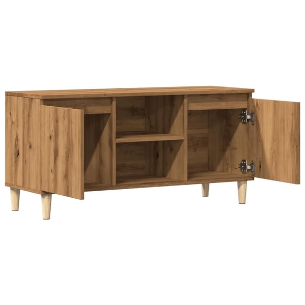 vidaXL TV-benk artisan eik 102x35x50 cm konstruert tre