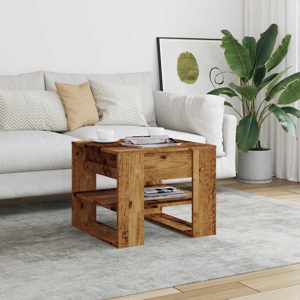 vidaXL Salongbord gammelt tre 55,5x55x45 cm konstruert tre