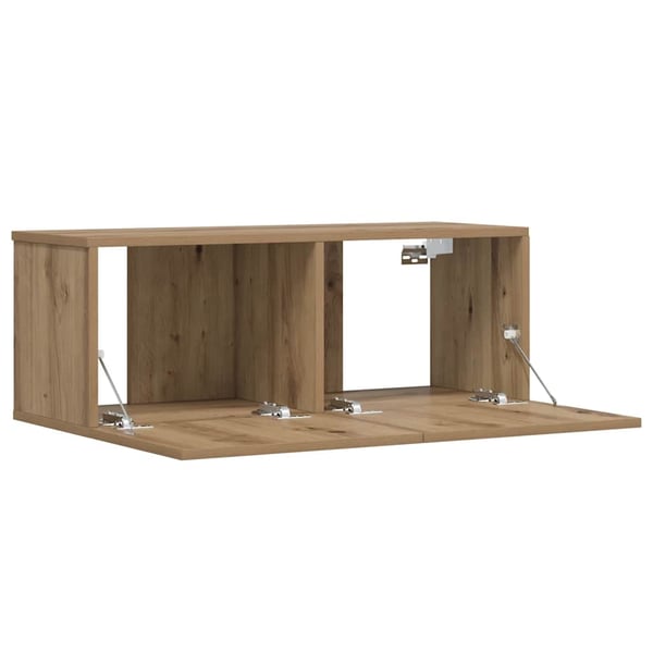 vidaXL Vegghengt TV-benk artisan eik 80x30x30 cm konstruert tre