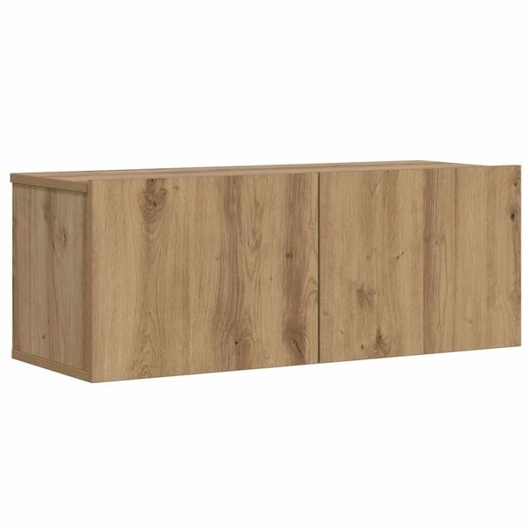 vidaXL Vegghengt TV-benk artisan eik 80x30x30 cm konstruert tre