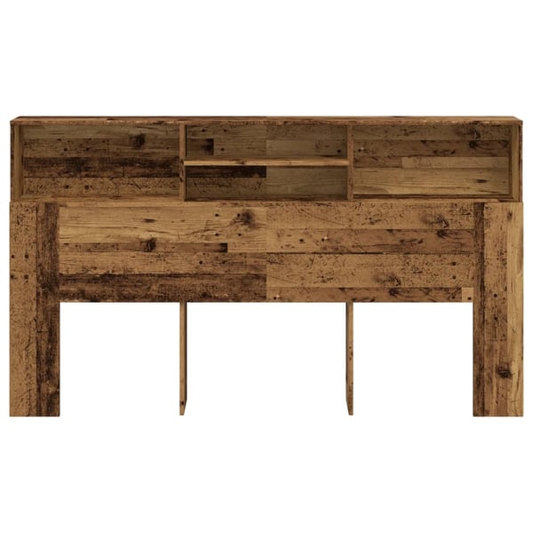 vidaXL Hodegavl med hylle gammelt tre 180x19x103,5 cm konstruert tre
