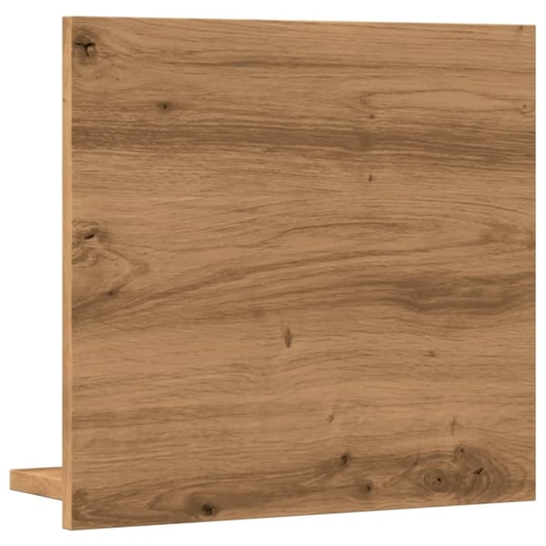 vidaXL Baderomshylle med speil artisan eik 40x11x37 cm konstruert tre