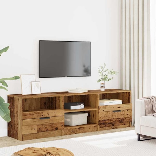 vidaXL TV-benk gammelt tre 150x33,5x45 cm konstruert tre