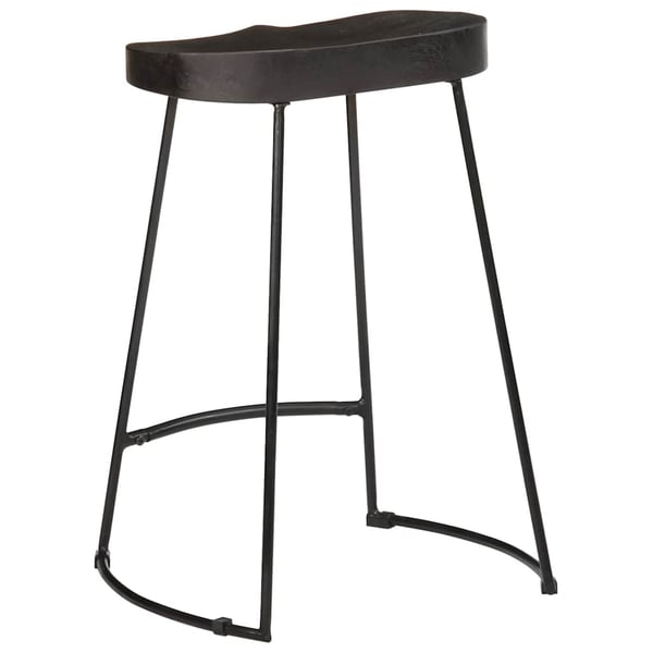 vidaXL Barkrakker 2 stk sort 45x40x62 cm heltre mango