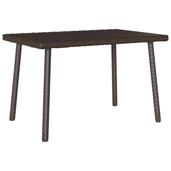 vidaXL Hage salongbord rektangulær brun 60x40x37 cm polyrotting