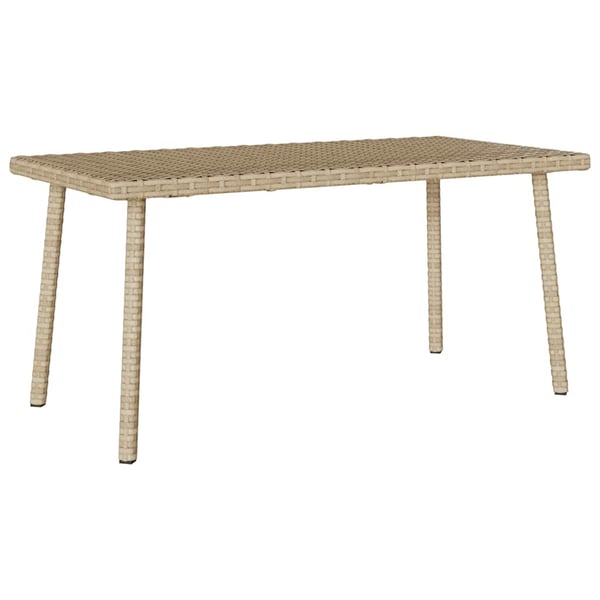 vidaXL Soffbord för trädgården rektangulärt beige 80x40x37 cm