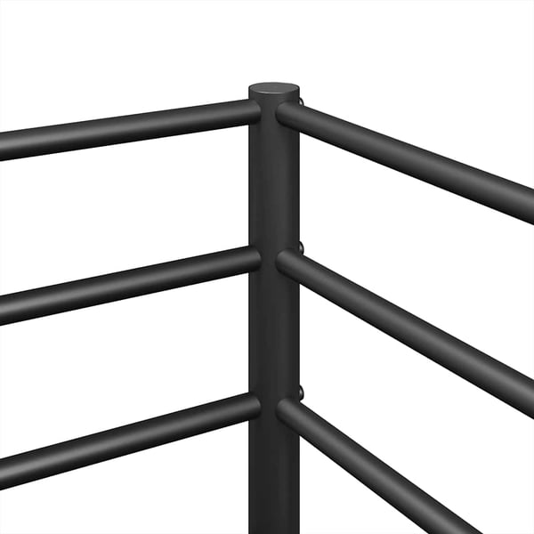 vidaXL Kerrossänky ilman patjaa musta 90x200 cm teräs