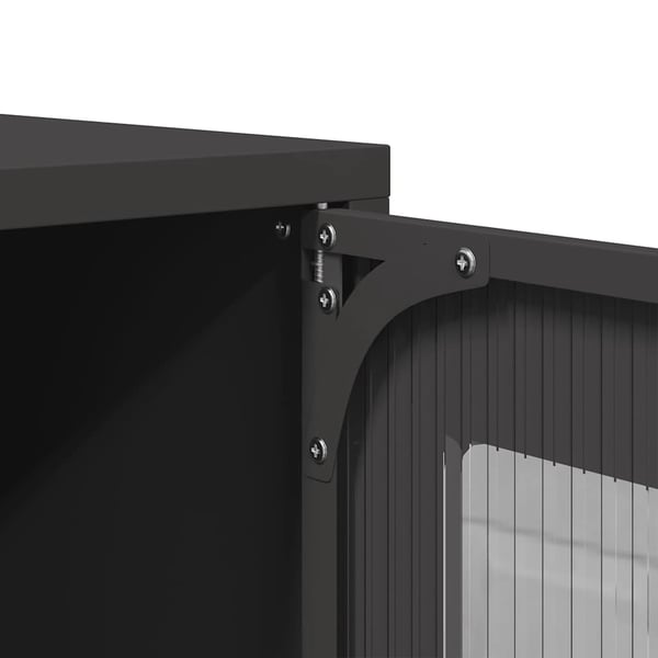 vidaXL Highboard Sort 68x39x107 cm Stål
