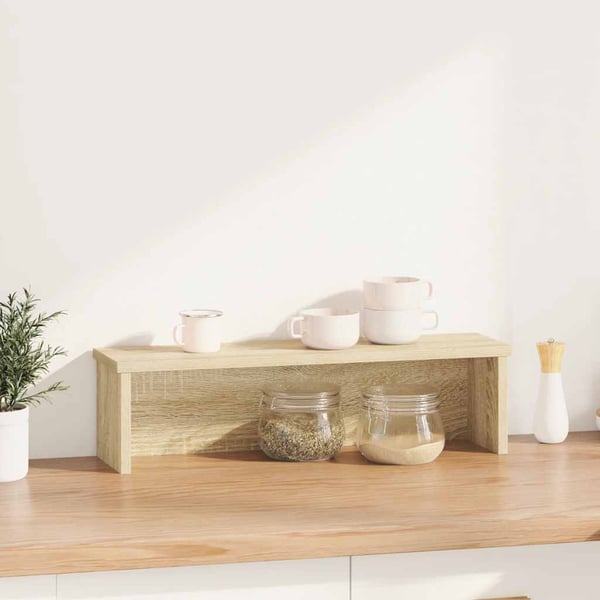 vidaXL Kjøkkenstativ stablebare sonoma eik 50x15x16 cm konstruert tre