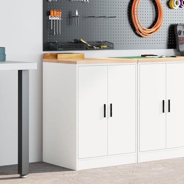 vidaXL Garasje Oppbevaringsskap Hvit 60x51x85 cm Heltre Furu