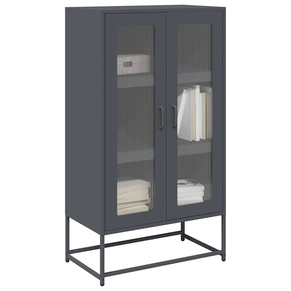 vidaXL Highboard Antrasiitti 68x39x123 cm terästä