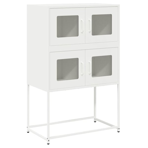 vidaXL Högbord vit 68x39x107 cm stål