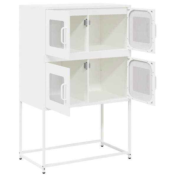 vidaXL Highboard Valkoinen 68x39x107 cm Teräs