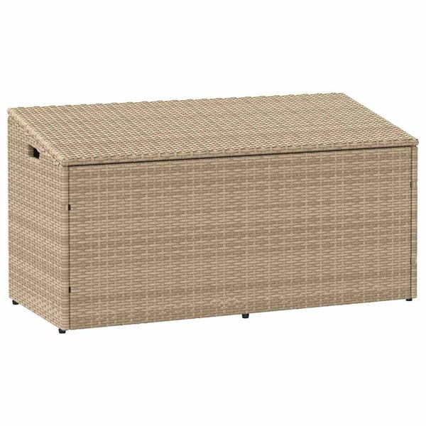 vidaXL opbevaringsboks til haven 110x50x58 cm polyrattan beige