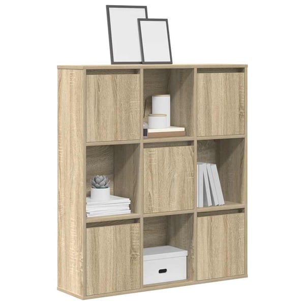 vidaXL bogreol 89x24x101,5 cm konstrueret træ sonoma-eg