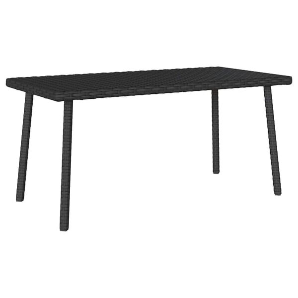 vidaXL havesofabord 80x40x37 cm firkantet polyrattan sort