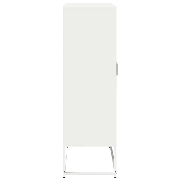 vidaXL Highboard Valkoinen 68x39x123 cm Teräs