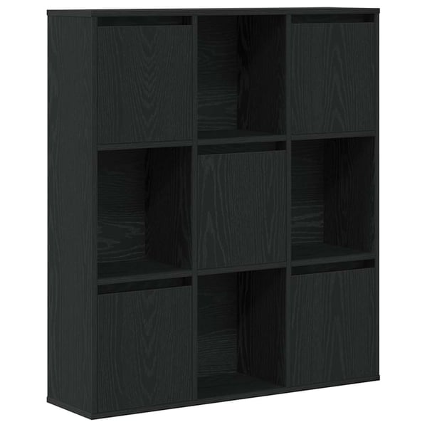vidaXL Bokhylle svart eik 89x24x101,5 cm konstruert tre