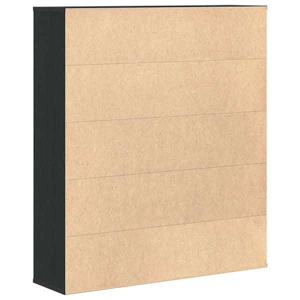 vidaXL Bokhylle svart eik 89x24x101,5 cm konstruert tre