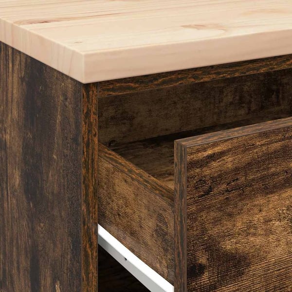 vidaXL Garasje Oppbevaringsskap Røkt eik 60x51x85 cm Heltre Furu
