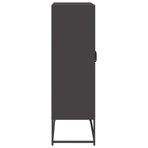vidaXL Highboard Musta 68x39x123 cm Teräs