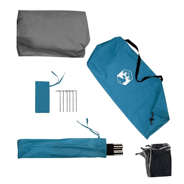 vidaXL Vindskjerm for camping blå 340x130 cm vanntett