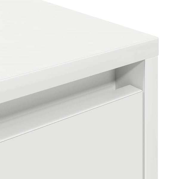 vidaXL Sengeskab med LED-lys Hvid 38x34x50 cm