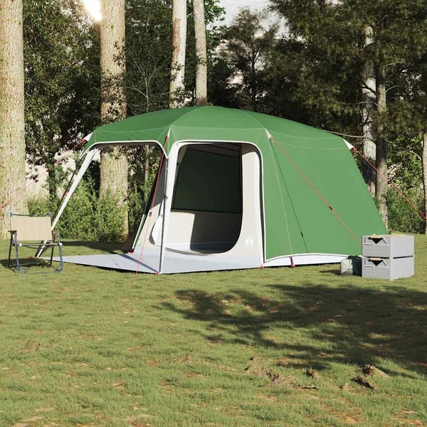vidaXL Campingtelt med verandakuppel 5 personer grønn vanntett