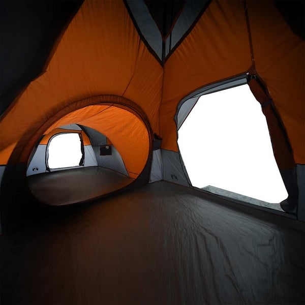 vidaXL Campingtelt 5 personer grå og oransje vanntett