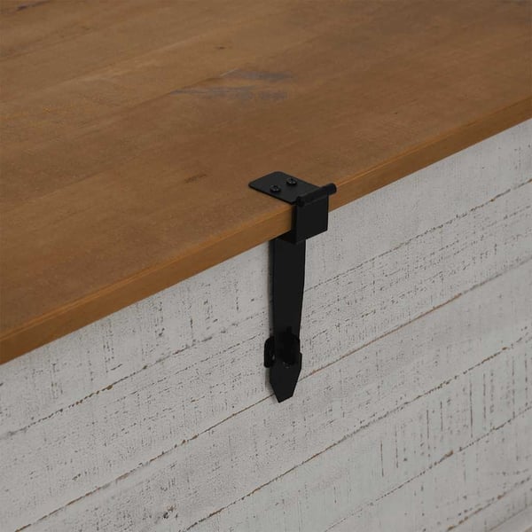 vidaXL Oppbevaringskiste HALDEN hvit 91x91x47 cm heltre furu