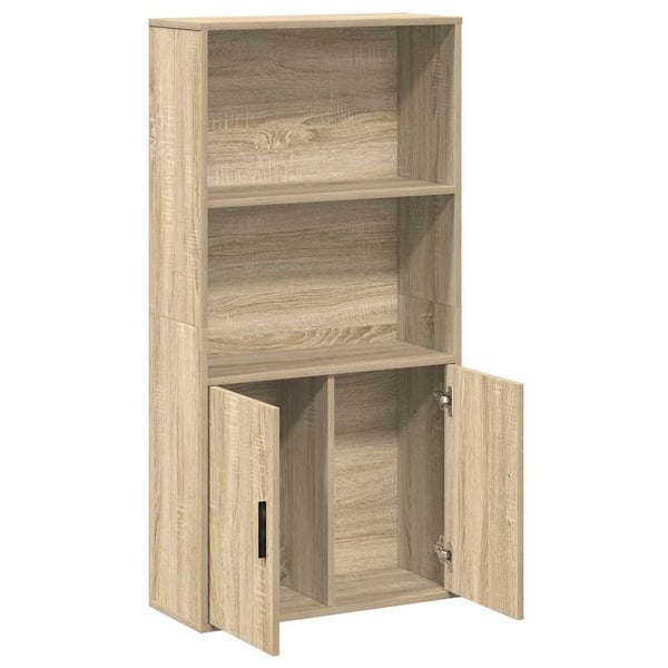 vidaXL Bokhylle sonoma eik 60x24x120 cm konstruert tre