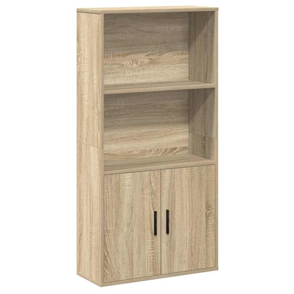 vidaXL Bokhylle sonoma eik 60x24x120 cm konstruert tre