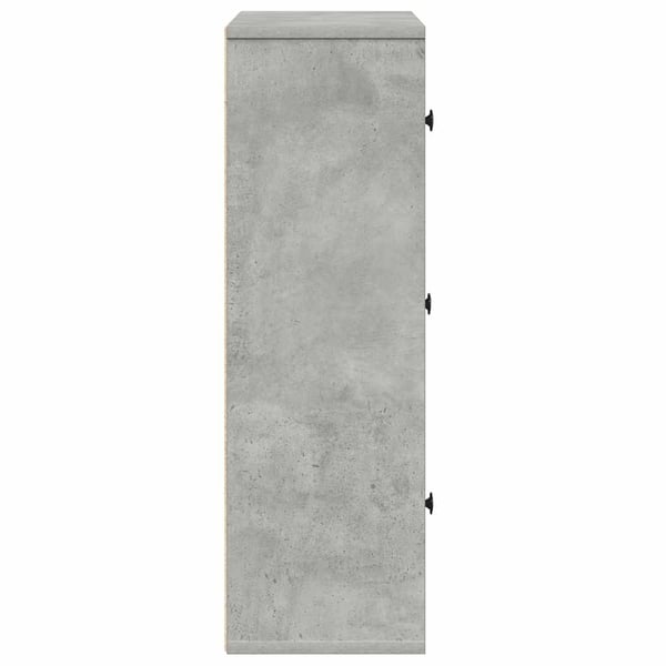 vidaXL Bokhylle betonggrå 60x24x76,5 cm konstruert tre