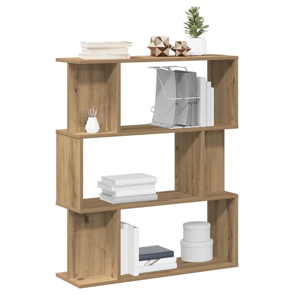 vidaXL Bokhylle artisan eik 80x24x96 cm konstruert tre