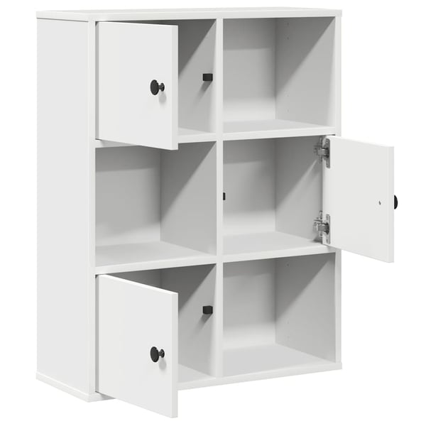 vidaXL Bokhylle hvit 60x24x76,5 cm konstruert tre