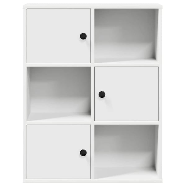 vidaXL Bokhylle hvit 60x24x76,5 cm konstruert tre